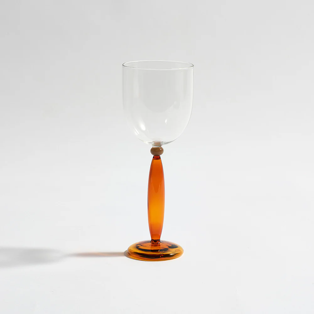 Kyoto Amber Wine Glass Pair - Image 2