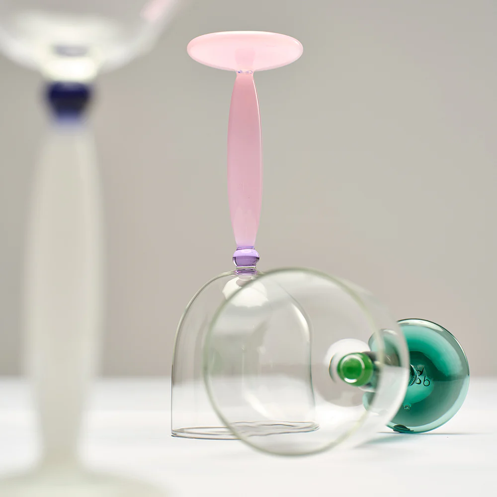 Kyoto Pink Wine Glass Pair - Image 3